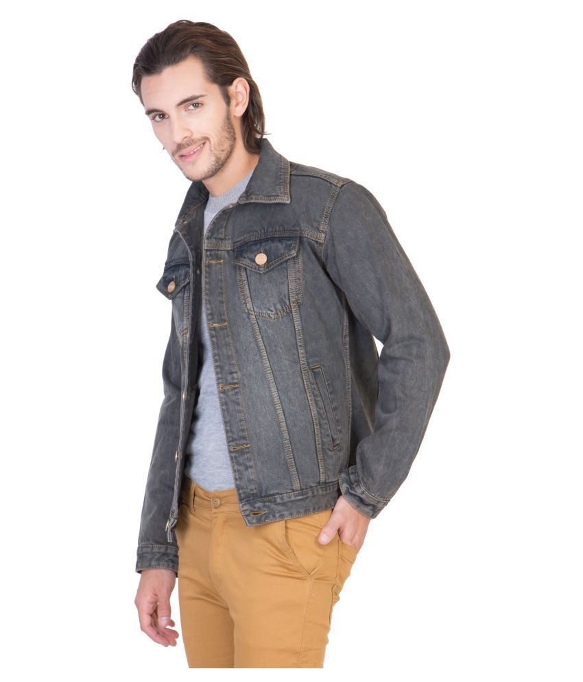 grey colour denim jacket