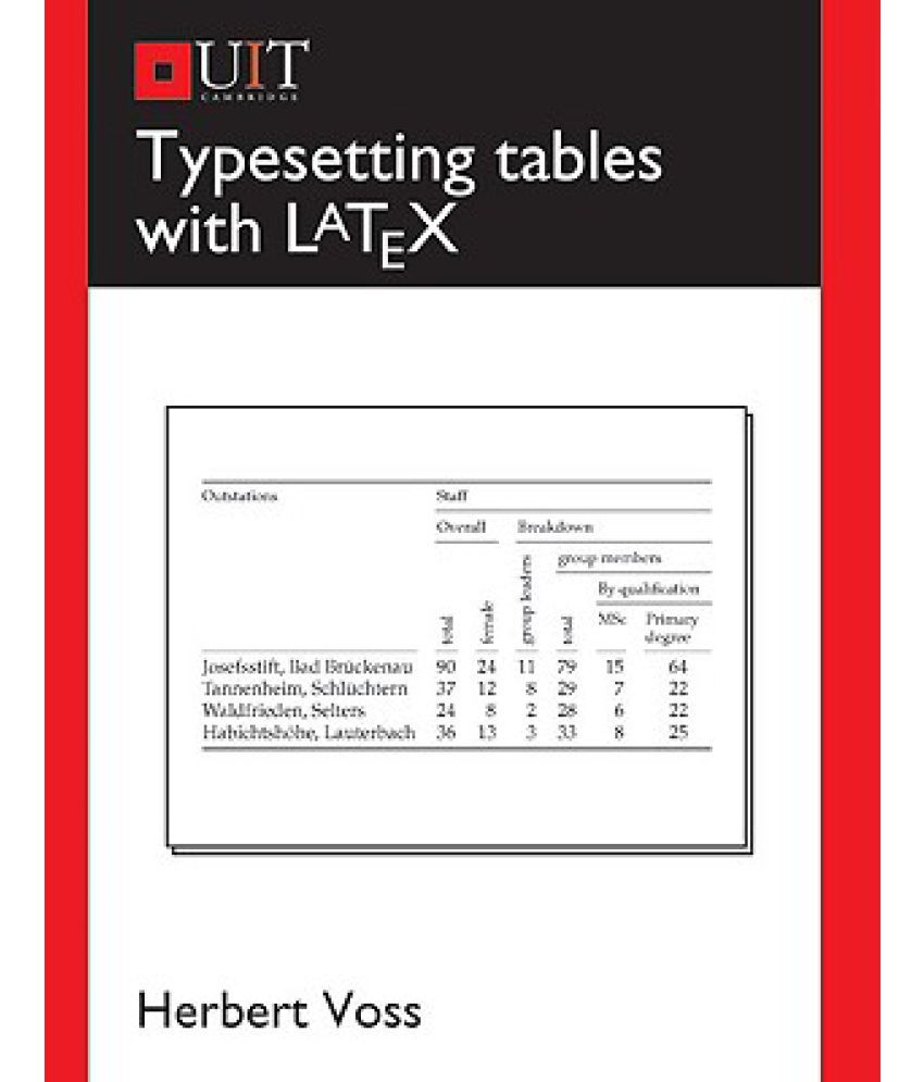 Typesetting Tables with LATEX Buy Typesetting Tables with LATEX Online