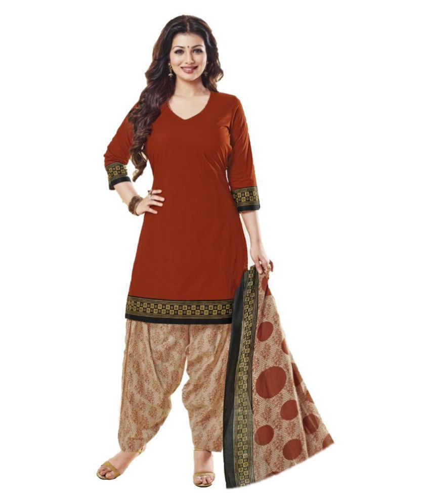 Shree Ganesh Sartorial Red Cotton Dress Material Buy Shree Ganesh