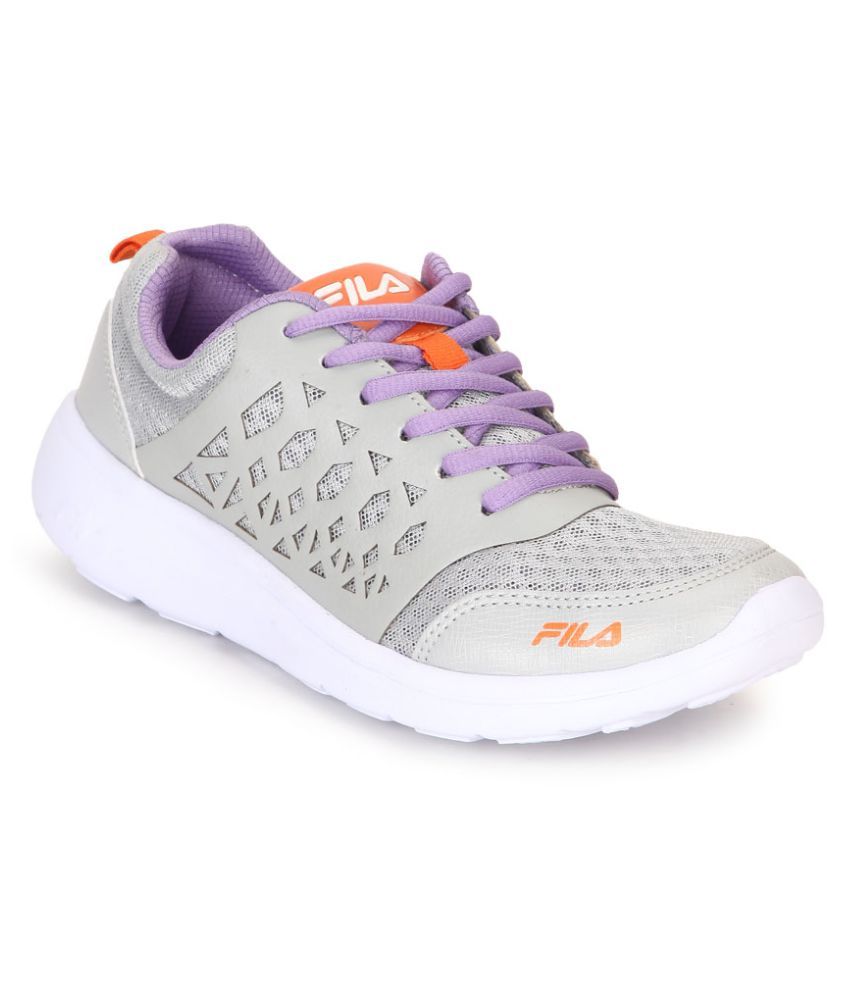 grey fila trainers