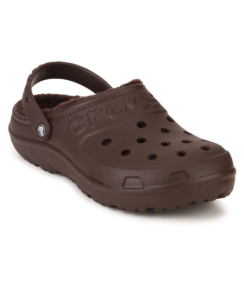 crocs brown clogs