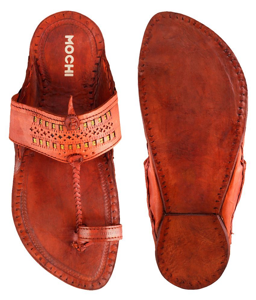 kolhapuri chappal brown