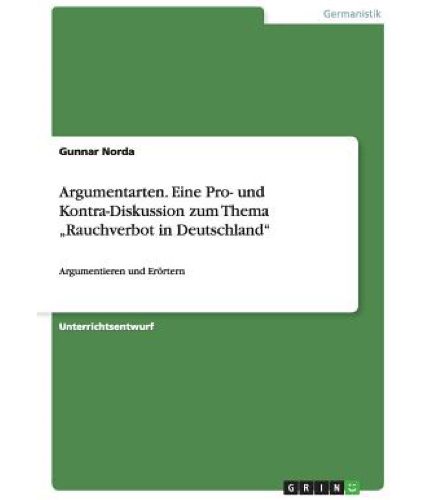 Argumentarten Eine Pro Und Kontra Diskussion Zum Thema
