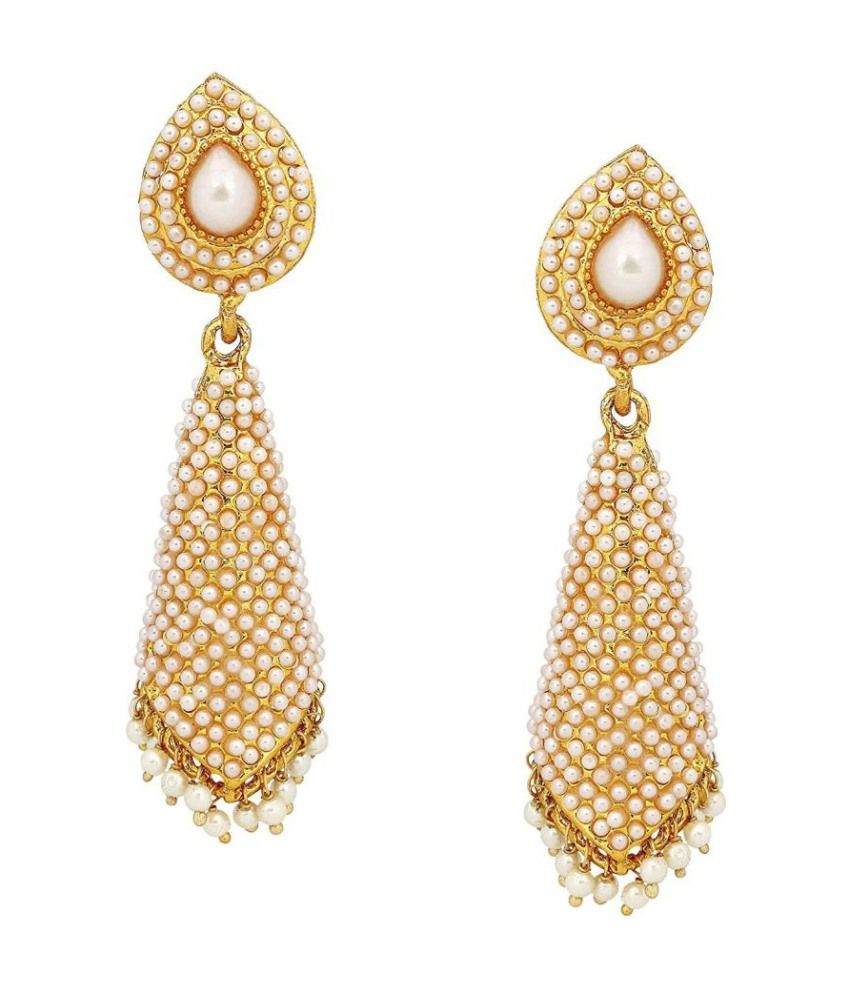     			YouBella Gold Plated Hanging Earrings