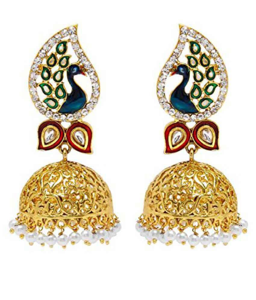     			Youbella Multicolour Alloy Jhumkis