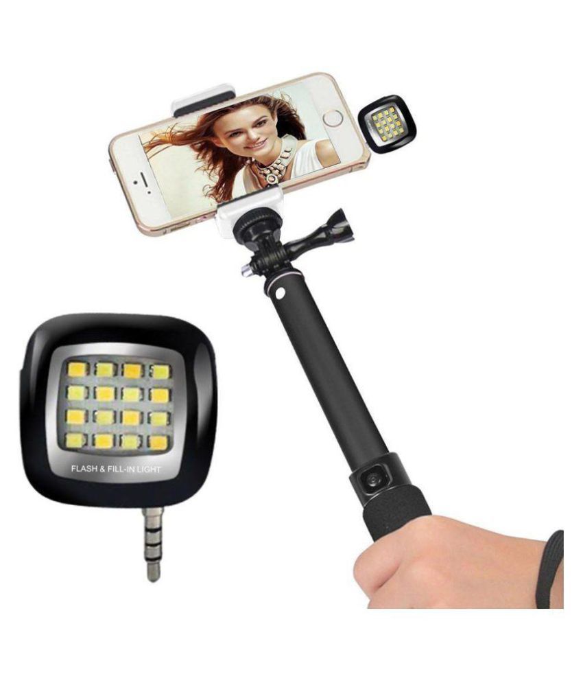 Maxbell 16 LED  Mobile  Selfie Flash  Light Black Mobile  