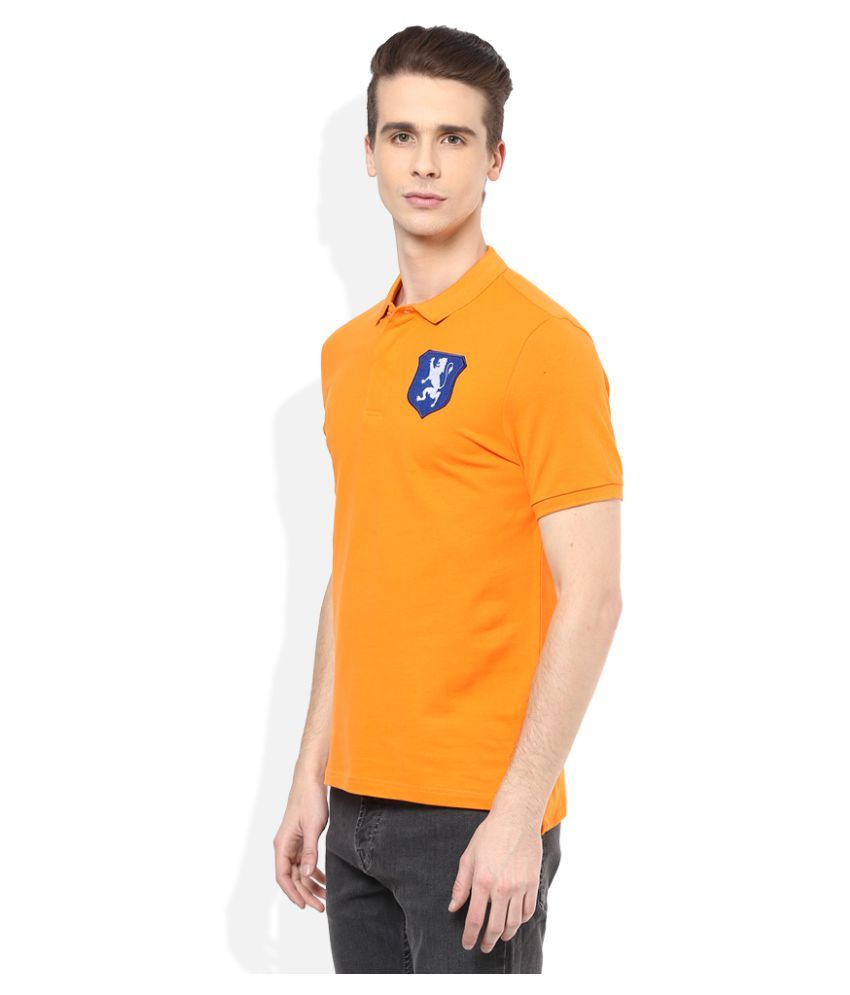 Giordano Orange Slim Fit Polo T Shirt - Buy Giordano Orange Slim Fit Polo T Shirt Online at Low 