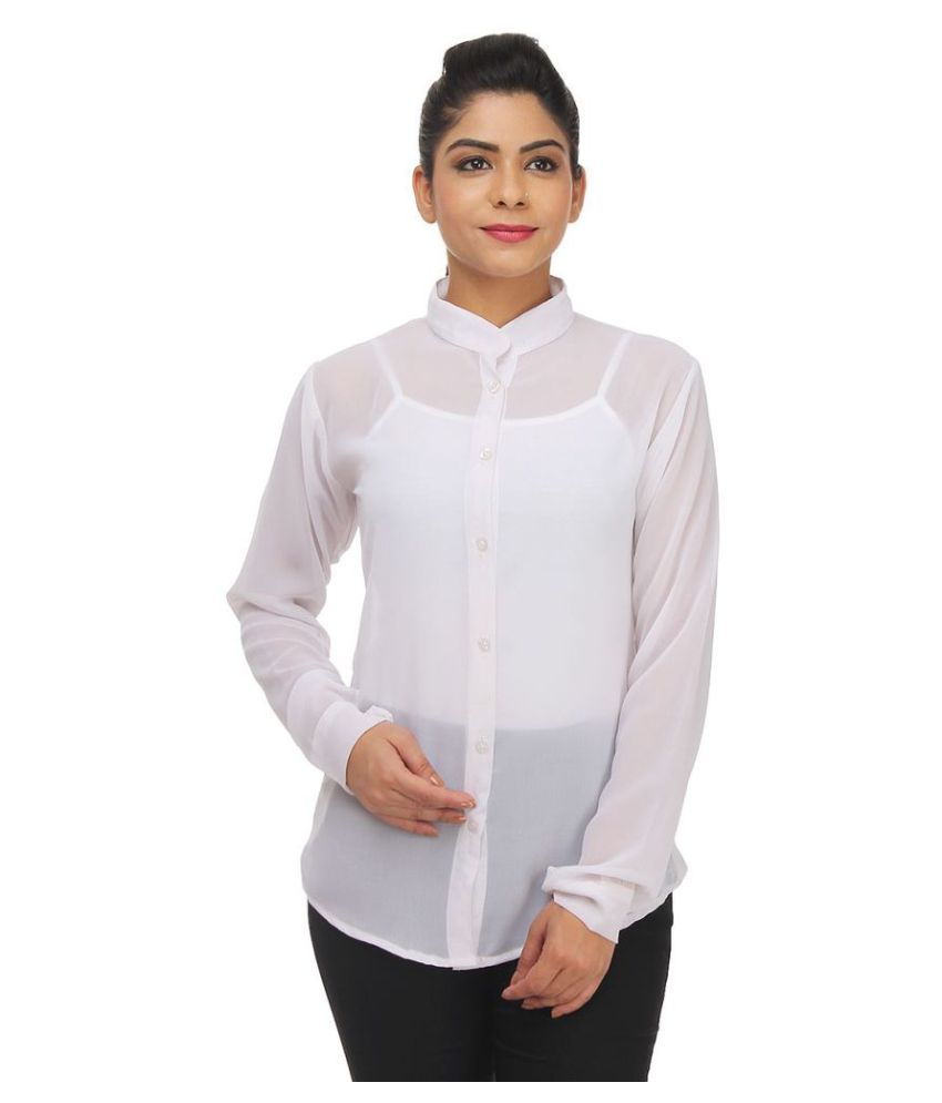 white georgette shirt