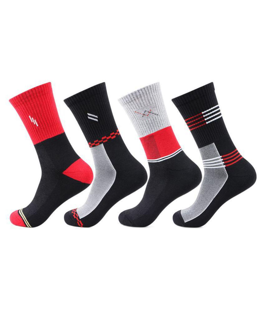 Bonjour Multi Sports Mid Length Socks Pack of 4: Buy Online at Low ...