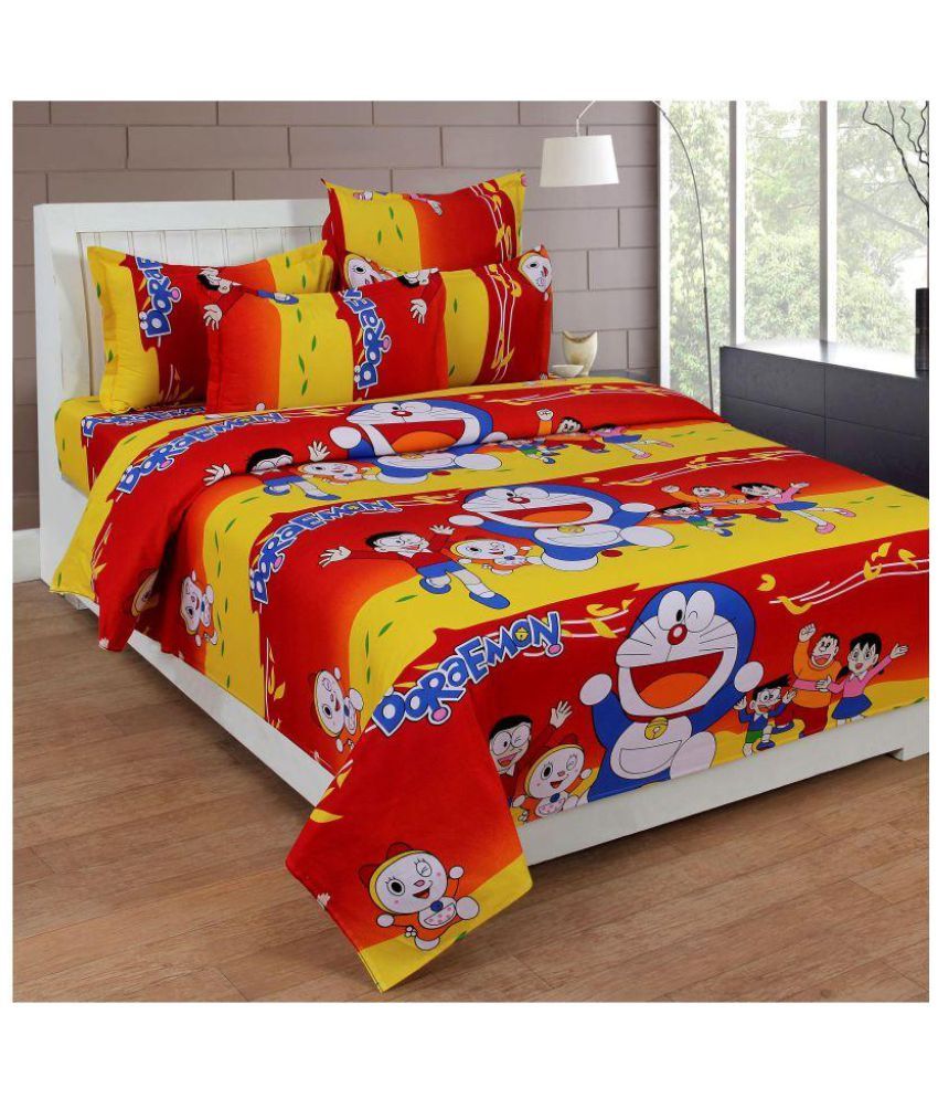 Krishnam Double Cotton Cartoons Bed Sheet Buy Krishnam Double Cotton