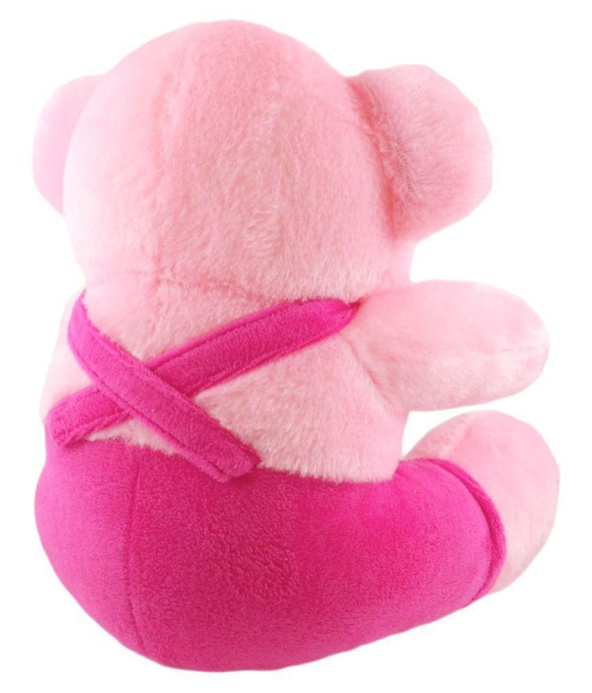 Now-N-New Pink Overalls Teddy bear stuffed love soft toy for boyfriend ...