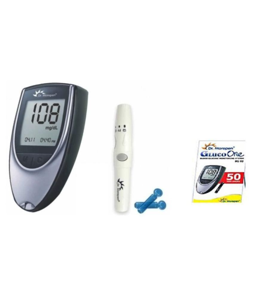     			Dr Morepen Glucose Monitor BG-03 with 50 Test Strips