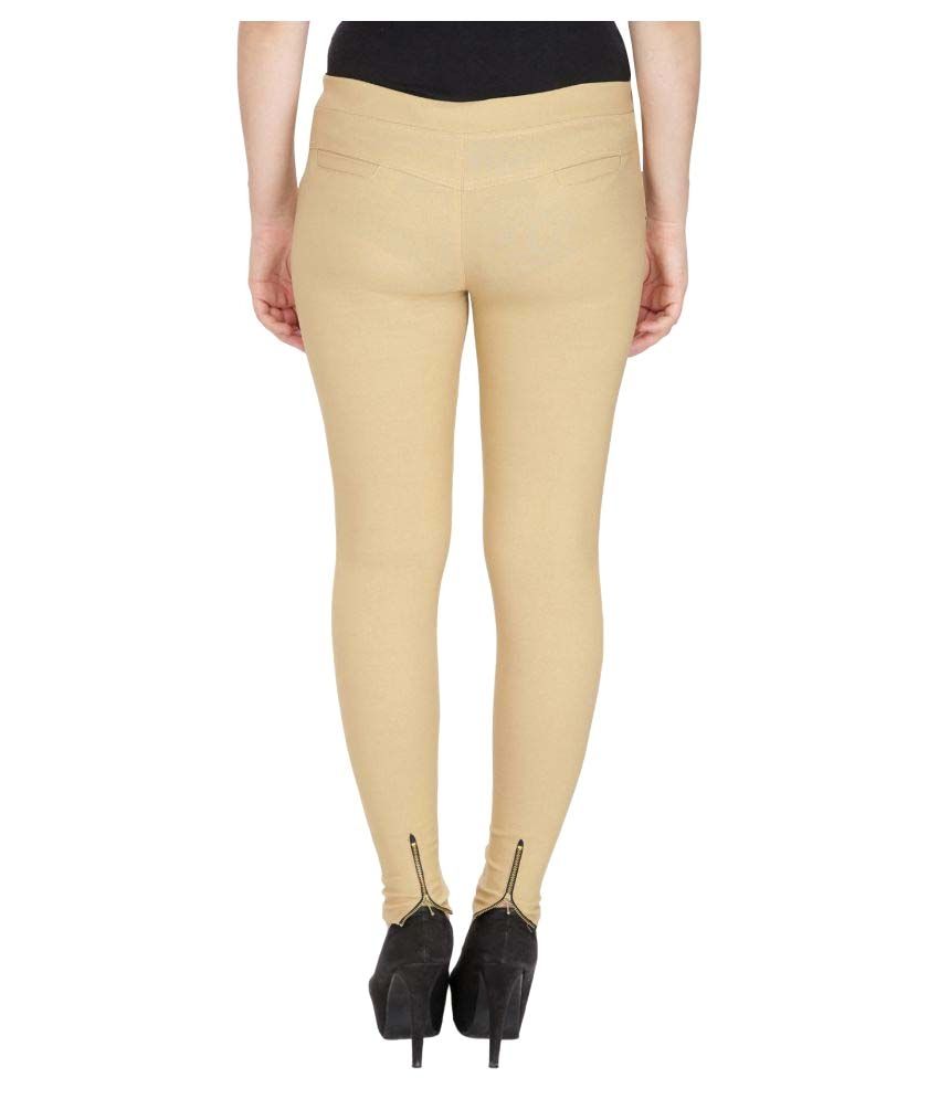 ladies brown jeggings