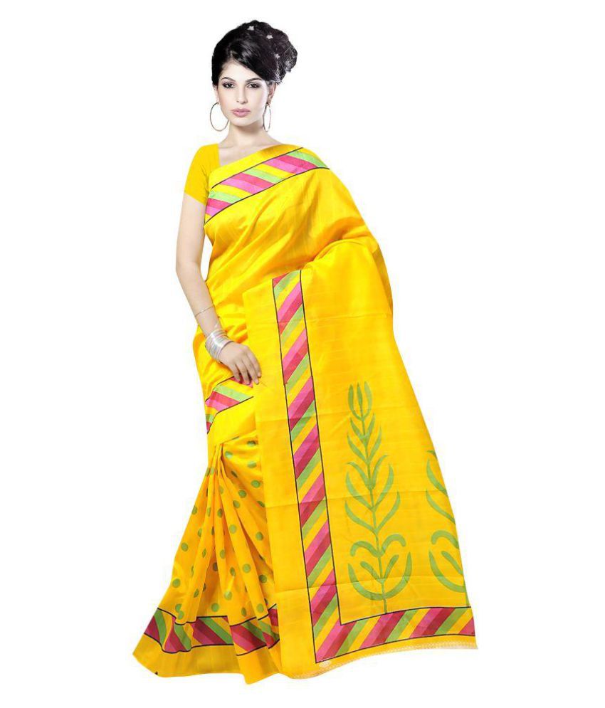 SVB Sarees Multicoloured Bhagalpuri Silk Saree Combos - Buy SVB Sarees