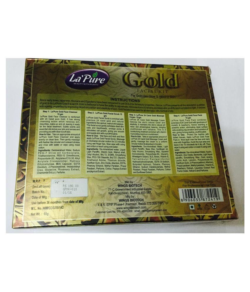La Pure Gold Facial Kit - Mini ( Pack of Three ): Buy La Pure Gold Facial Kit - Mini ( Pack of ...