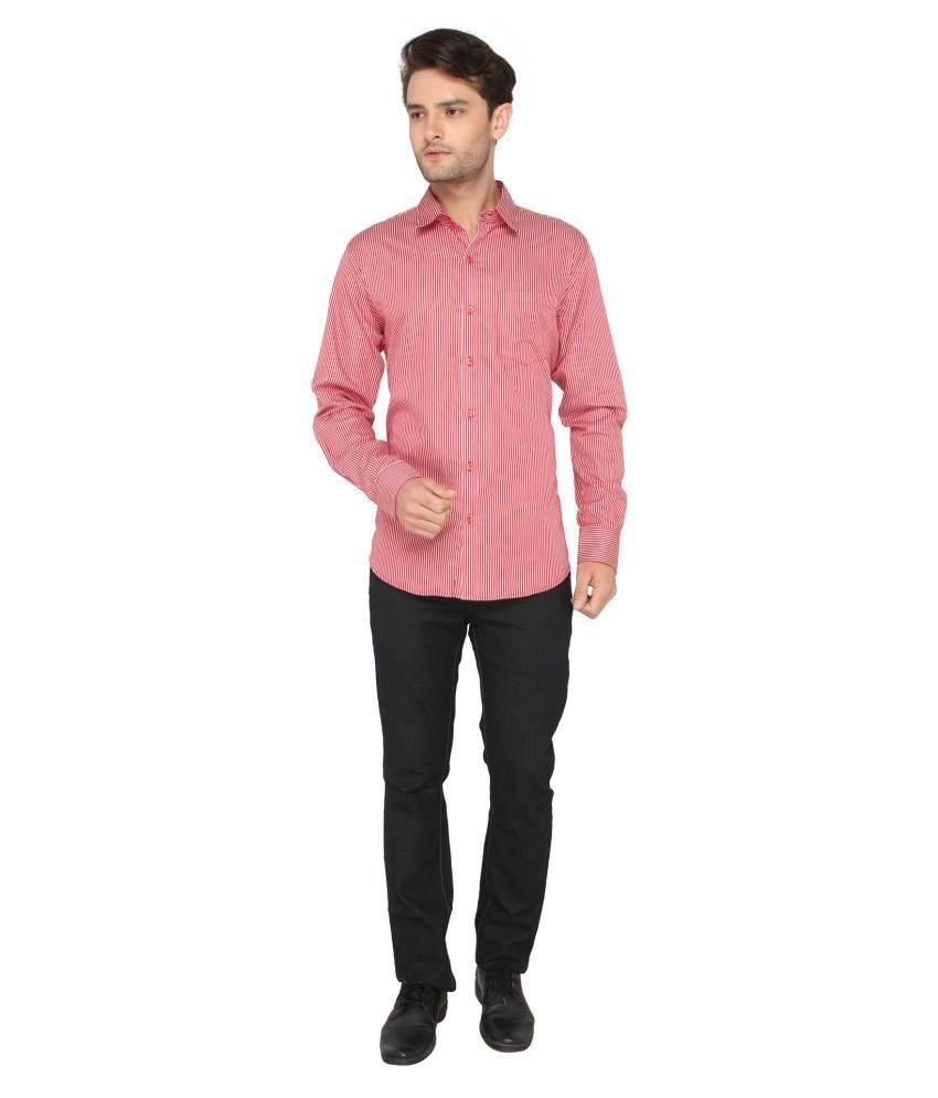 mens red formal shirt uk