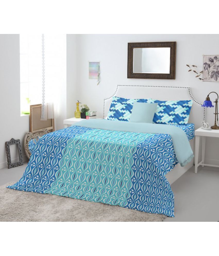 Spaces By Welspun Double Cotton Printed Bed Sheet Buy Spaces By