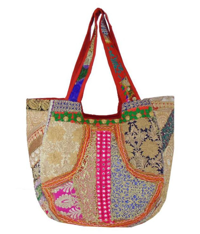 Shree Ganpati Plaza Fabric Multi Color Shopping Bag - Buy Shree Ganpati ...