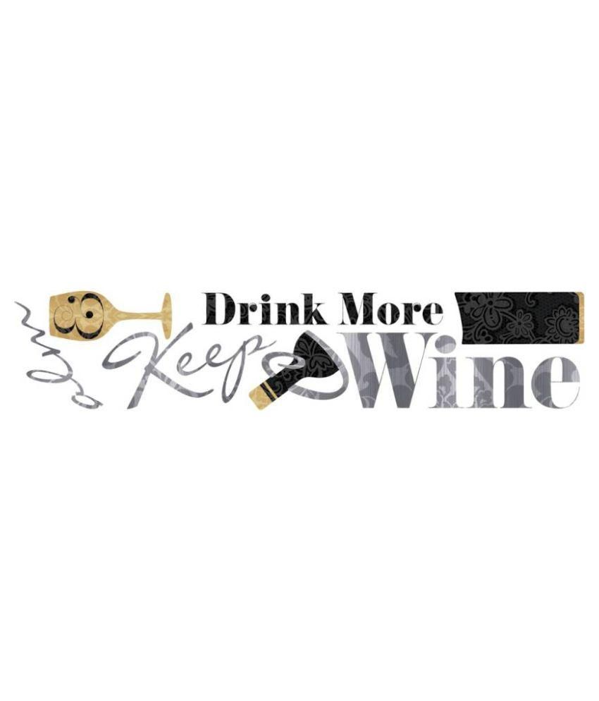 Asian Paints Keep Calm & Drink Wine Quote Vinyl Wall Stickers Buy