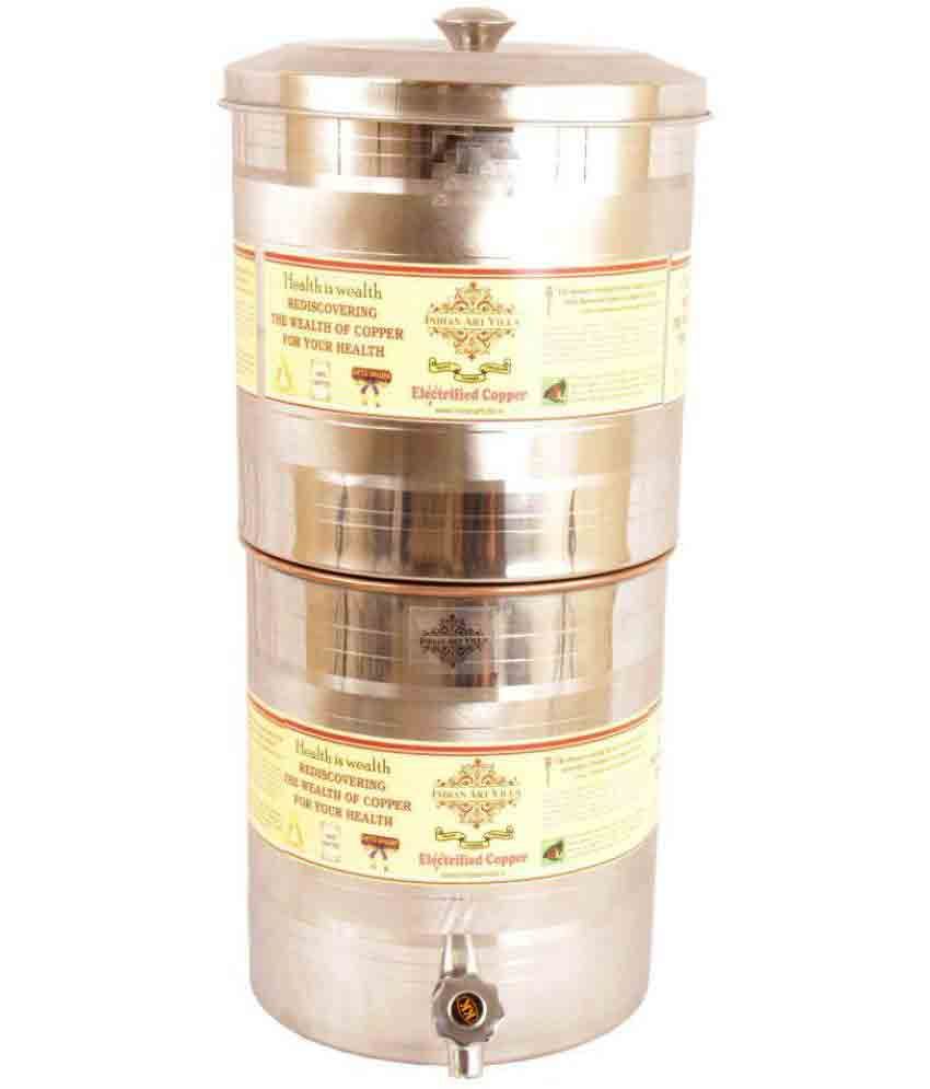 Indianartvilla IndianArtVilla Steel Copper Water Pot with ...