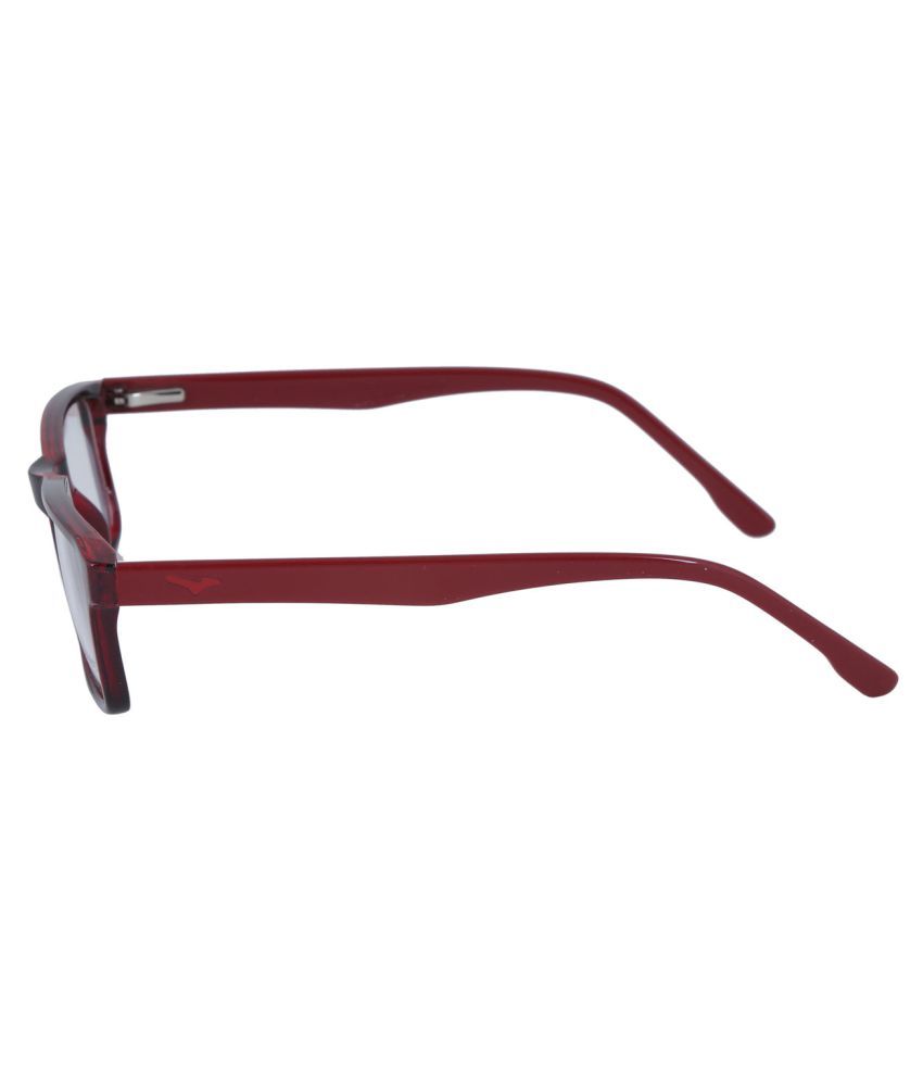 Specsnlenses Maroon Rectangle Spectacle Frame et010 Buy Specsn
