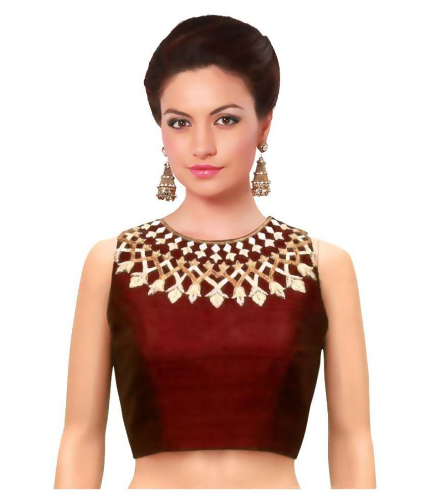 maroon full sleeves blouse