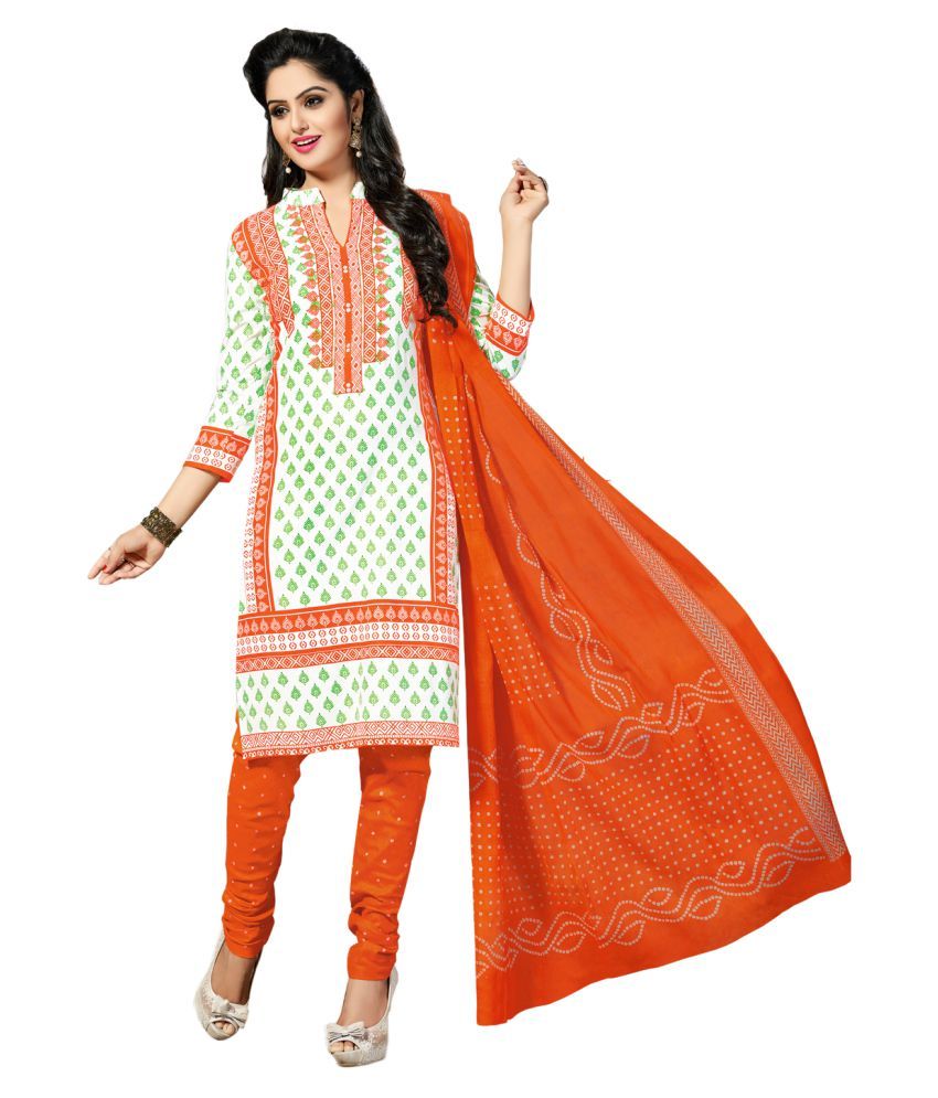 Drapes Multicoloured Cotton Dress Material Buy Drapes Multicoloured