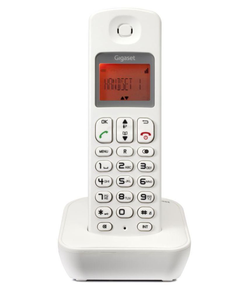 Buy Gigaset A100 Cordless Landline Phone ( White ) Online at Best Price