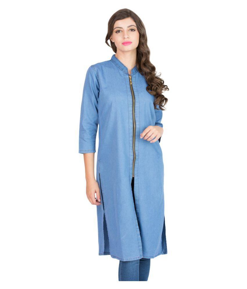 front zip kurtis online shopping