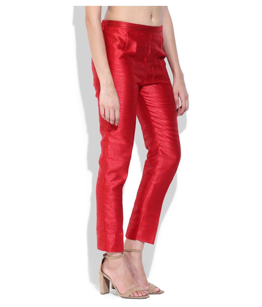 red cigarette pants