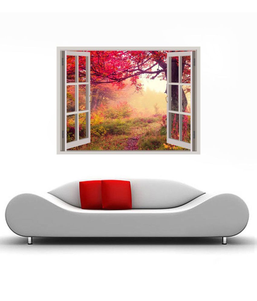     			Decor Villa majestic autumn trees in forest Vinyl Wall Stickers