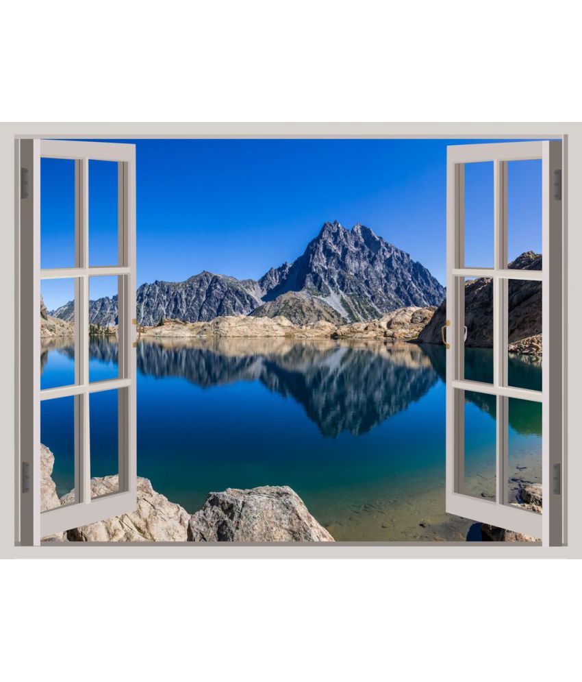     			Decor Villa Lake Mountain Vinyl Wall Stickers