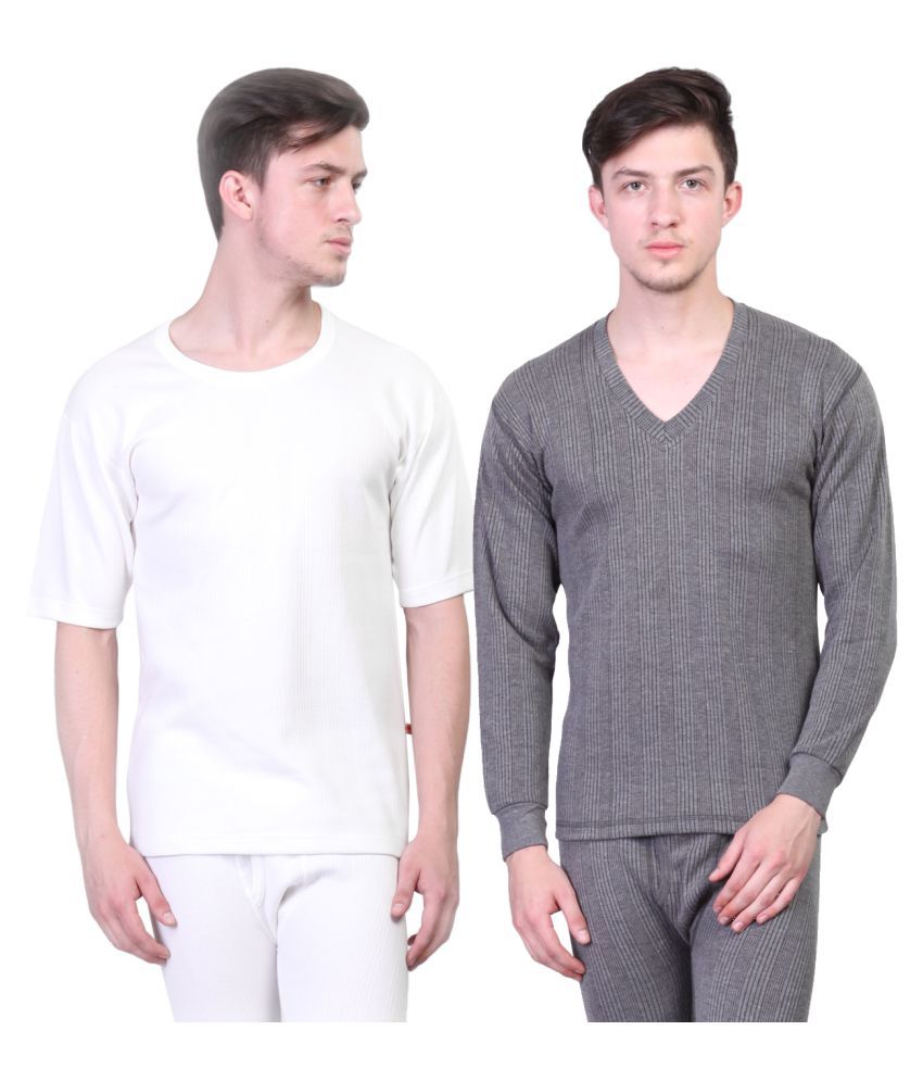     			Vimal Jonney - Multicolor Cotton Men's Thermal Tops ( Pack of 2 )