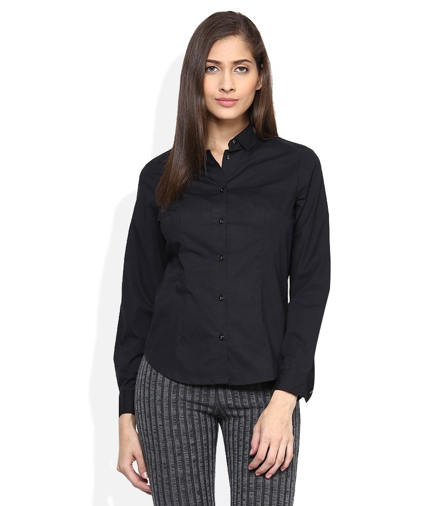 Buy Wills Lifestyle Black COTTON Shirt Online at Best Prices in India ...