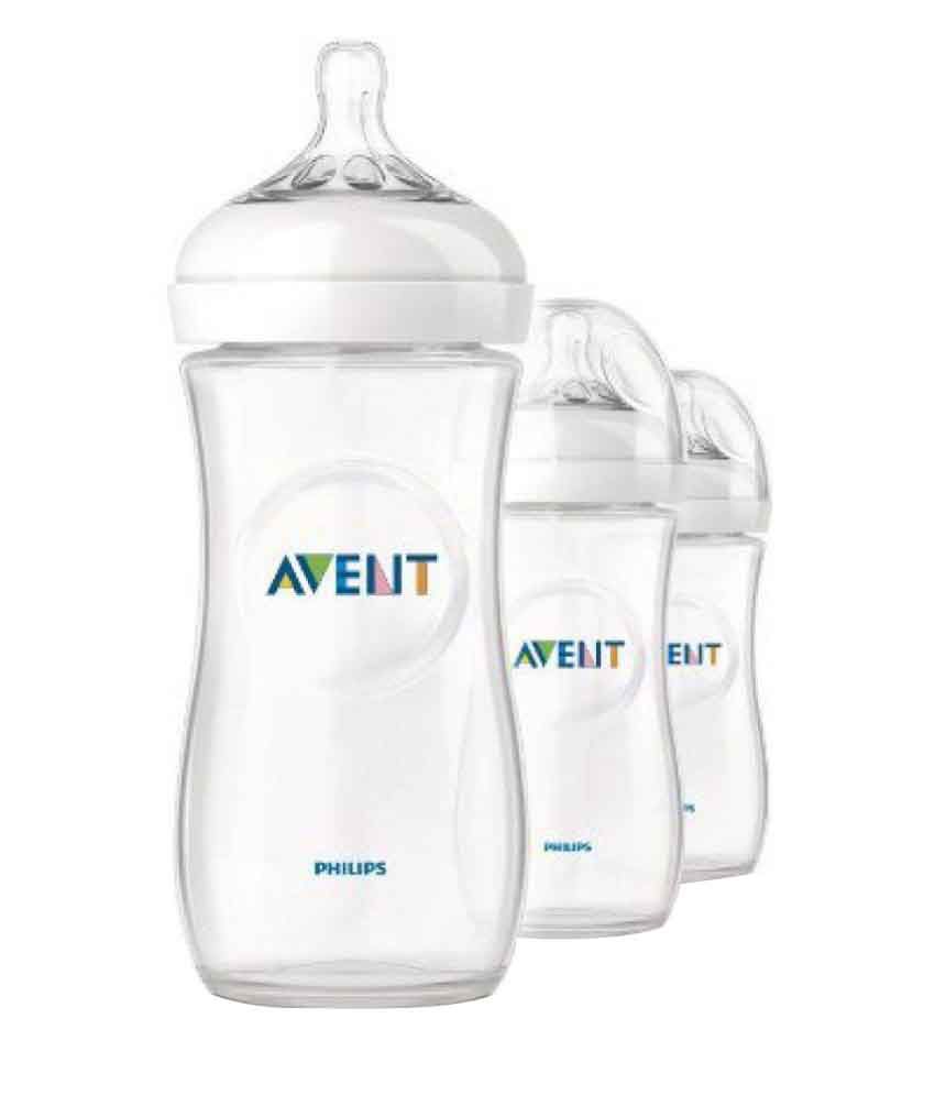 Phillips Avent Natural Feedding Bottles 330 Ml,11 OZ - 3pc Pack