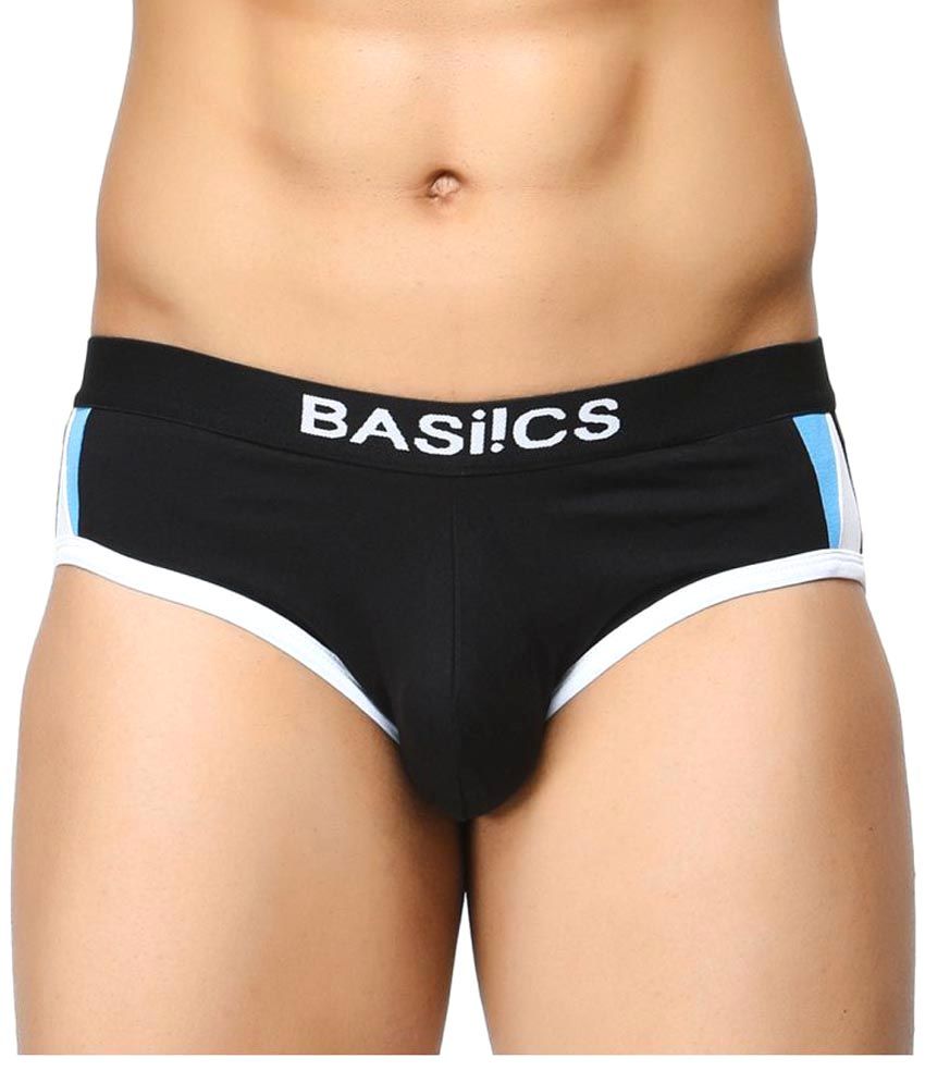     			BASIICS By La Intimo Cotton Men's Briefs ( Black )