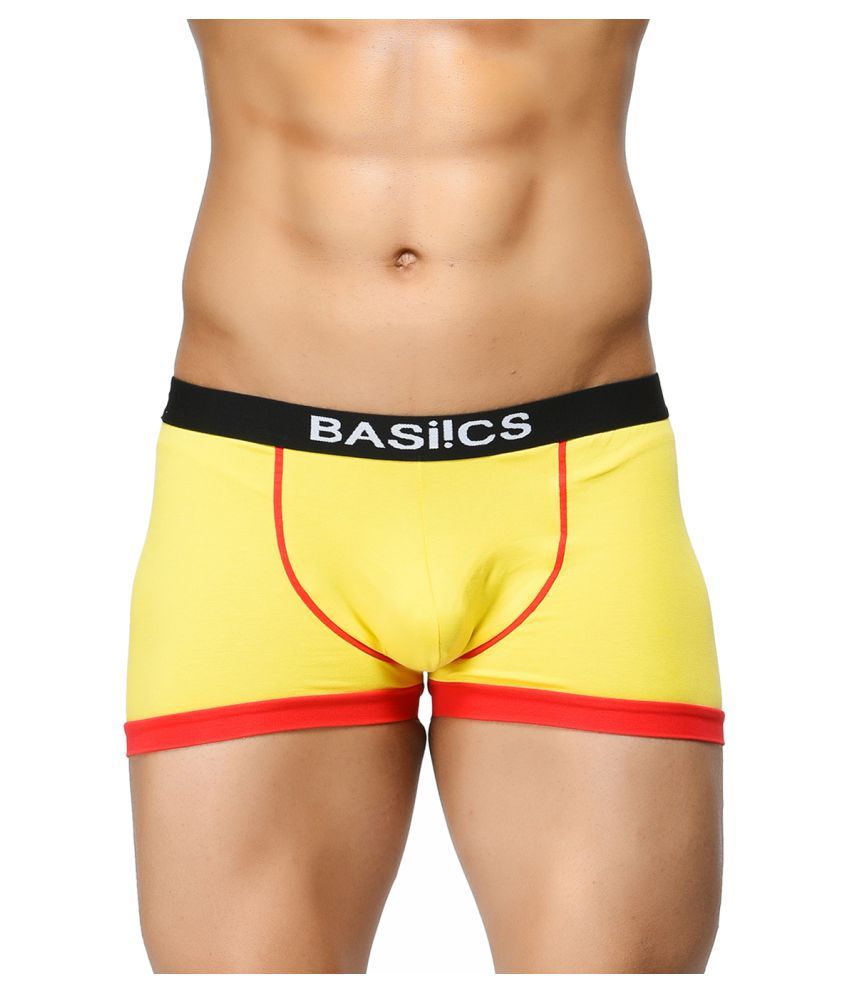     			BASIICS By La Intimo Pack of 1 Cotton Briefs For Men's ( Yellow )