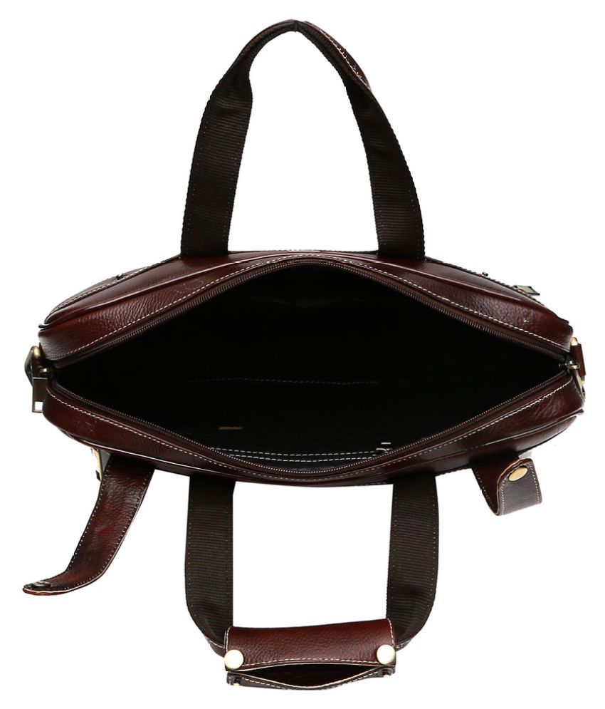 Hammonds Flycatcher Brown Genuine Leather Office Bag - Buy Hammonds ...