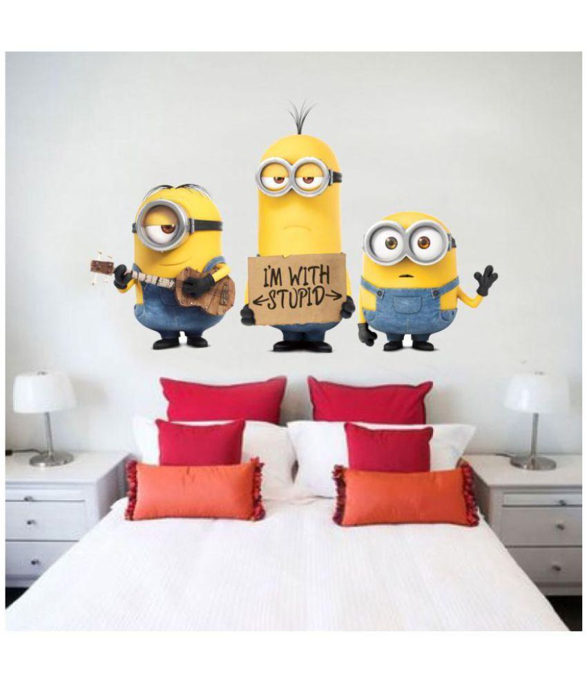 Home Decor Home Garden 3d Wall Sticker Minion Smashed