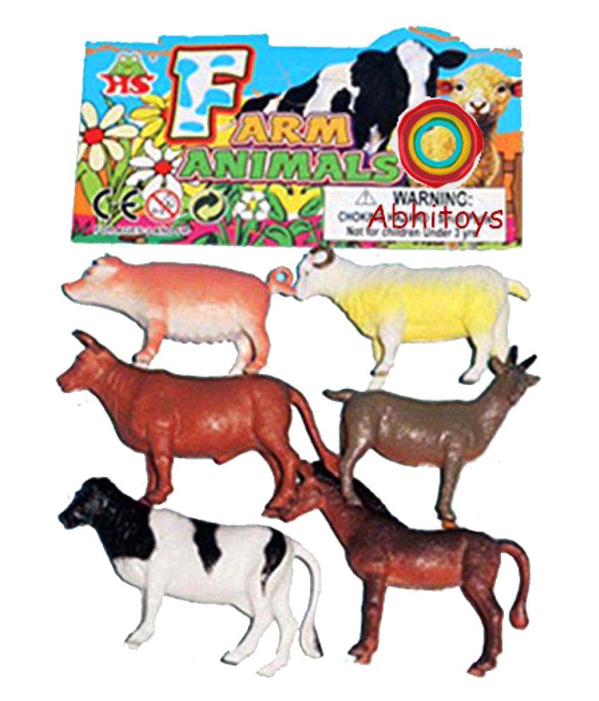 Abhitoys Farm Animals Plastic Toys for Kids Pack of 6 - Buy Abhitoys Farm  Animals Plastic Toys for Kids Pack of 6 Online at Low Price - Snapdeal