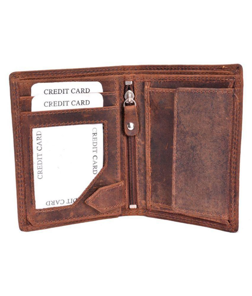 Hide Stitch Brown Casual Regular Wallet: Buy Online at Low Price in ...