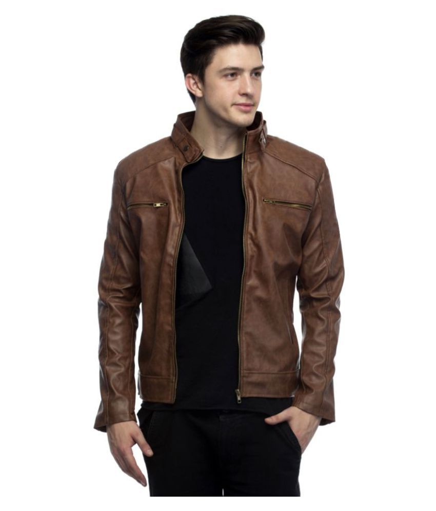 SeahorsE Brown Leather Jacket - Buy SeahorsE Brown Leather Jacket ...