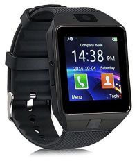 Life Like Dz09 Bluetooth Smartwatch With Sim & Sd Card Support - Black- Rubber Strap