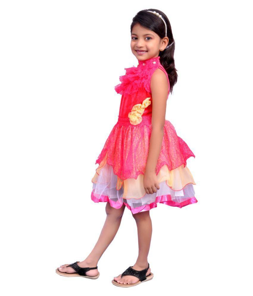 pink net frock