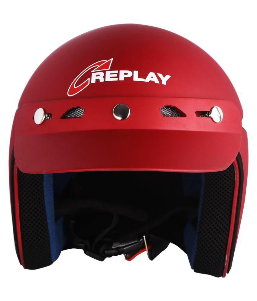 replay half face helmet