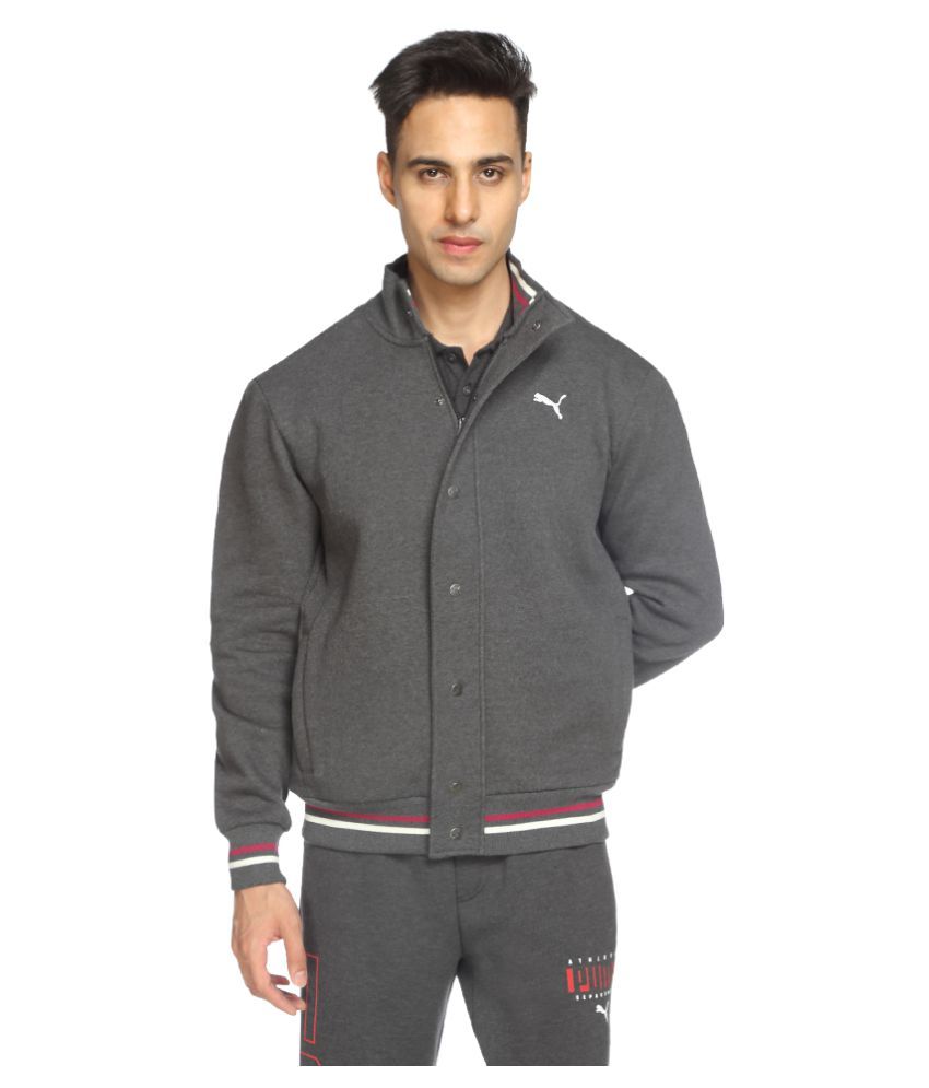 puma grey fleece tracksuit