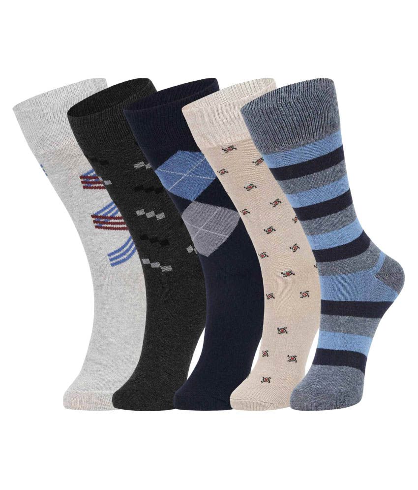 Dukk Multi Casual Full Length Socks: Buy Online at Low Price in India ...