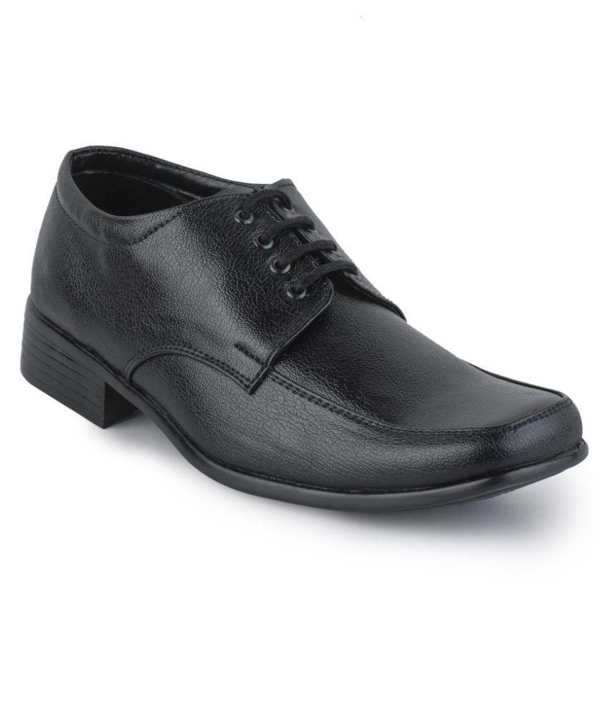 Numero-Uno Black Office Genuine Leather Formal Shoes Price in India ...