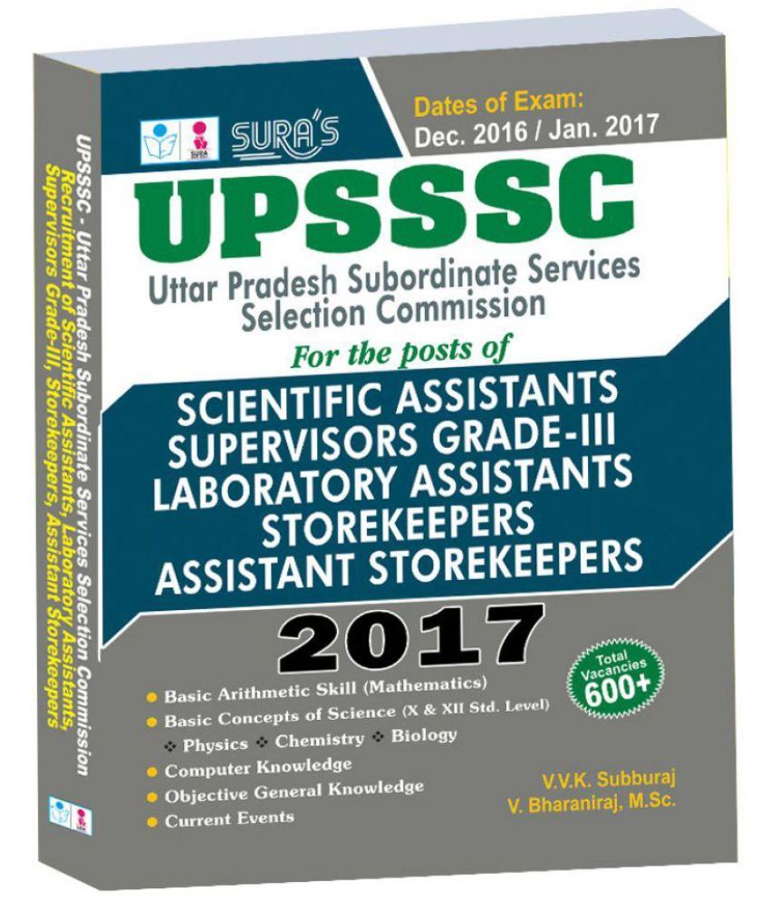 UPSSSC (Scientific Asst/Supervisors Grade III/Laboratory Asst