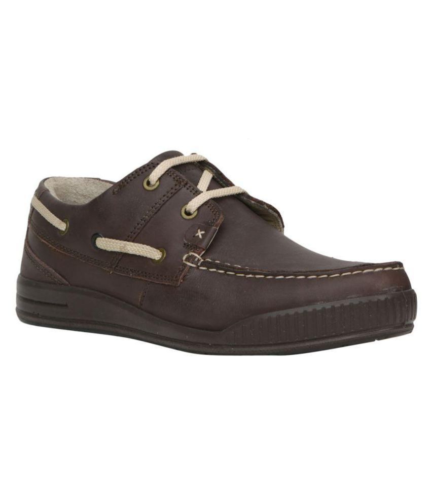 woodland leather mens boat shoes